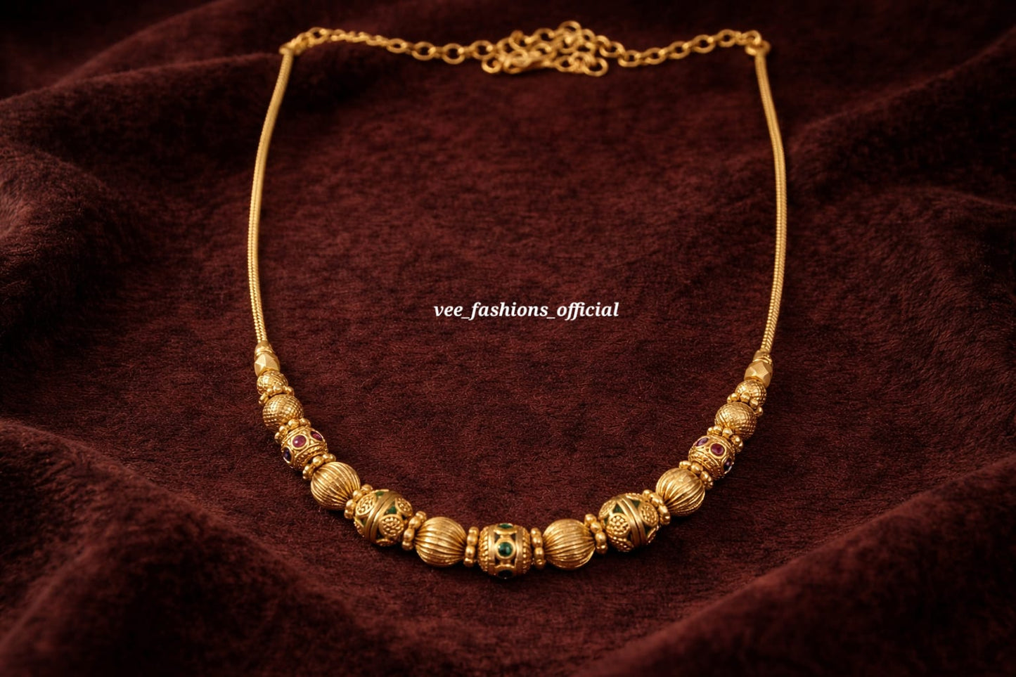 Royal Antique bead Necklace(Matte)