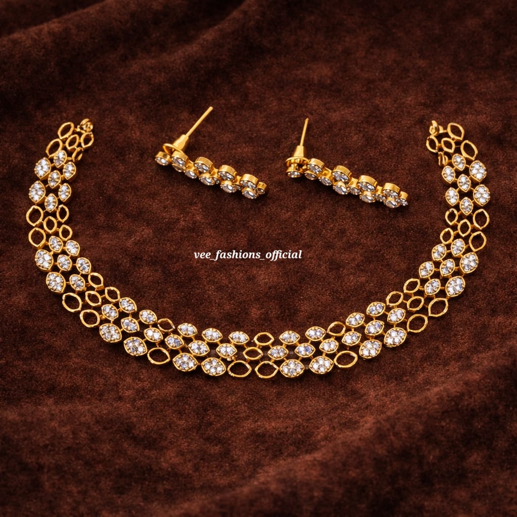 Diamond Lookalike Necklace Set (Premium)