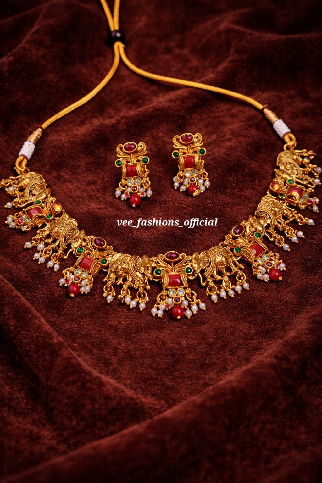 Classic Gold Finish Necklace Set(Premium)
