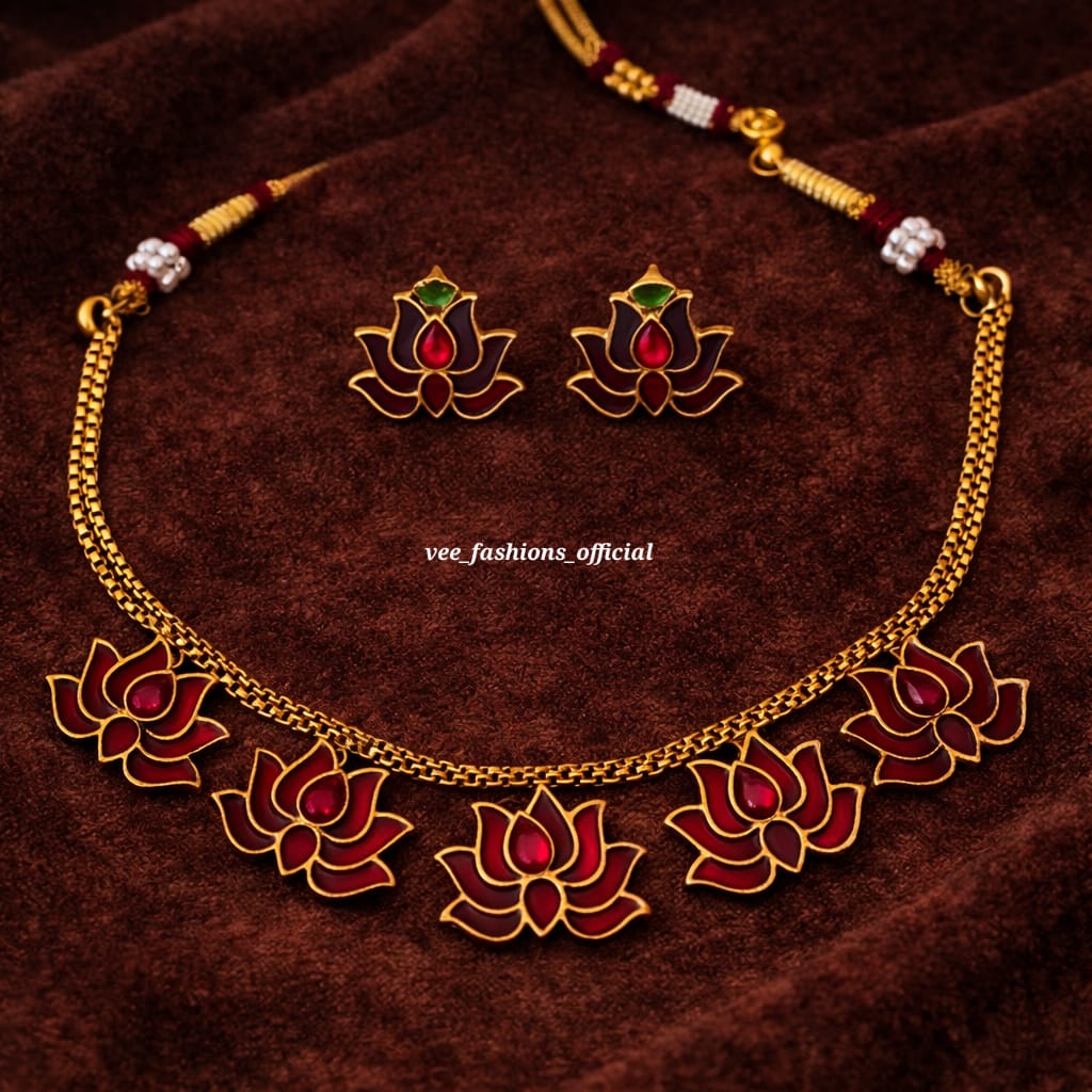 Premium Lotus Necklace Set (Premium)