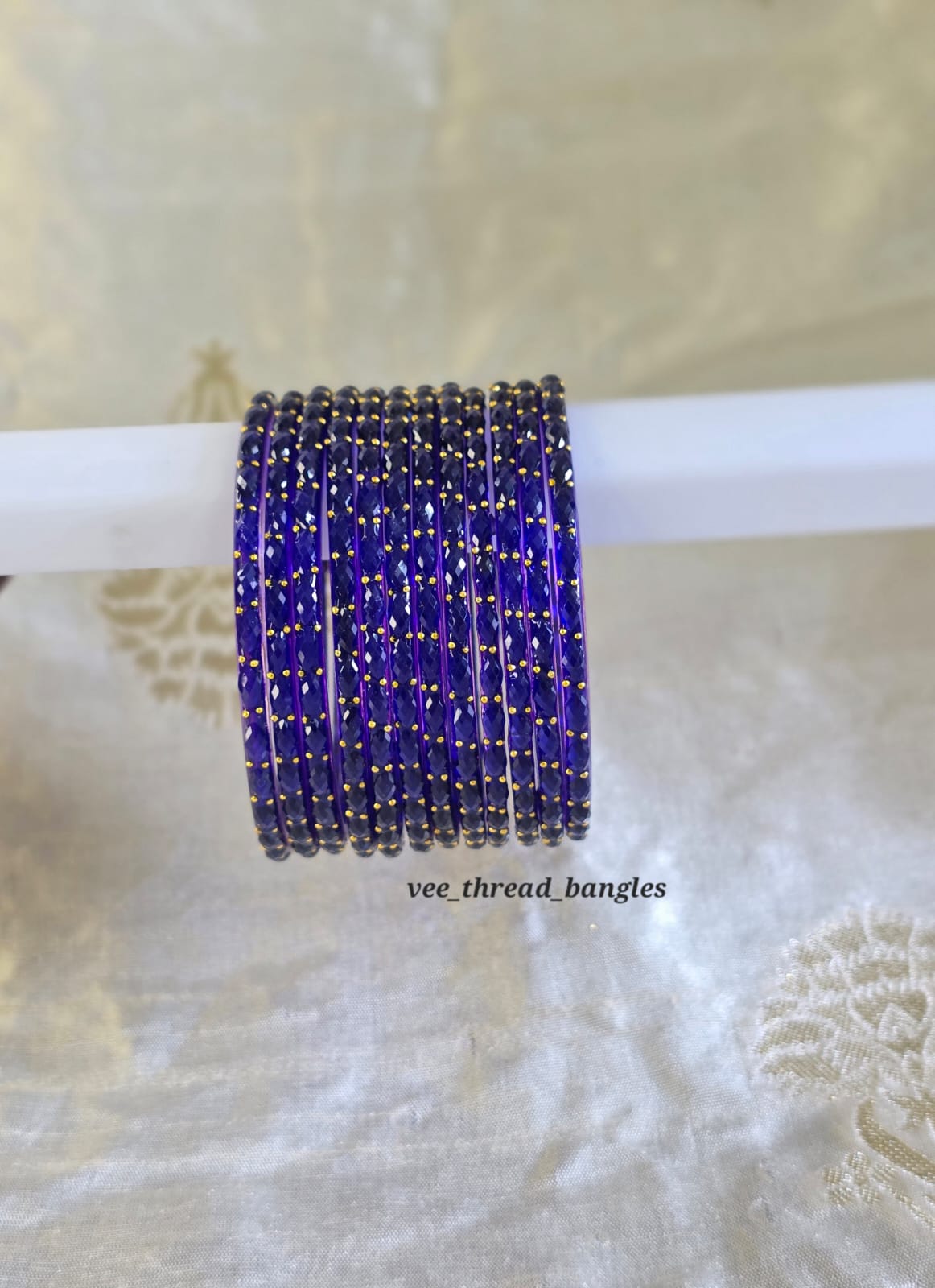 Pepsi blue glass Bangles (Raindrop Bangles )