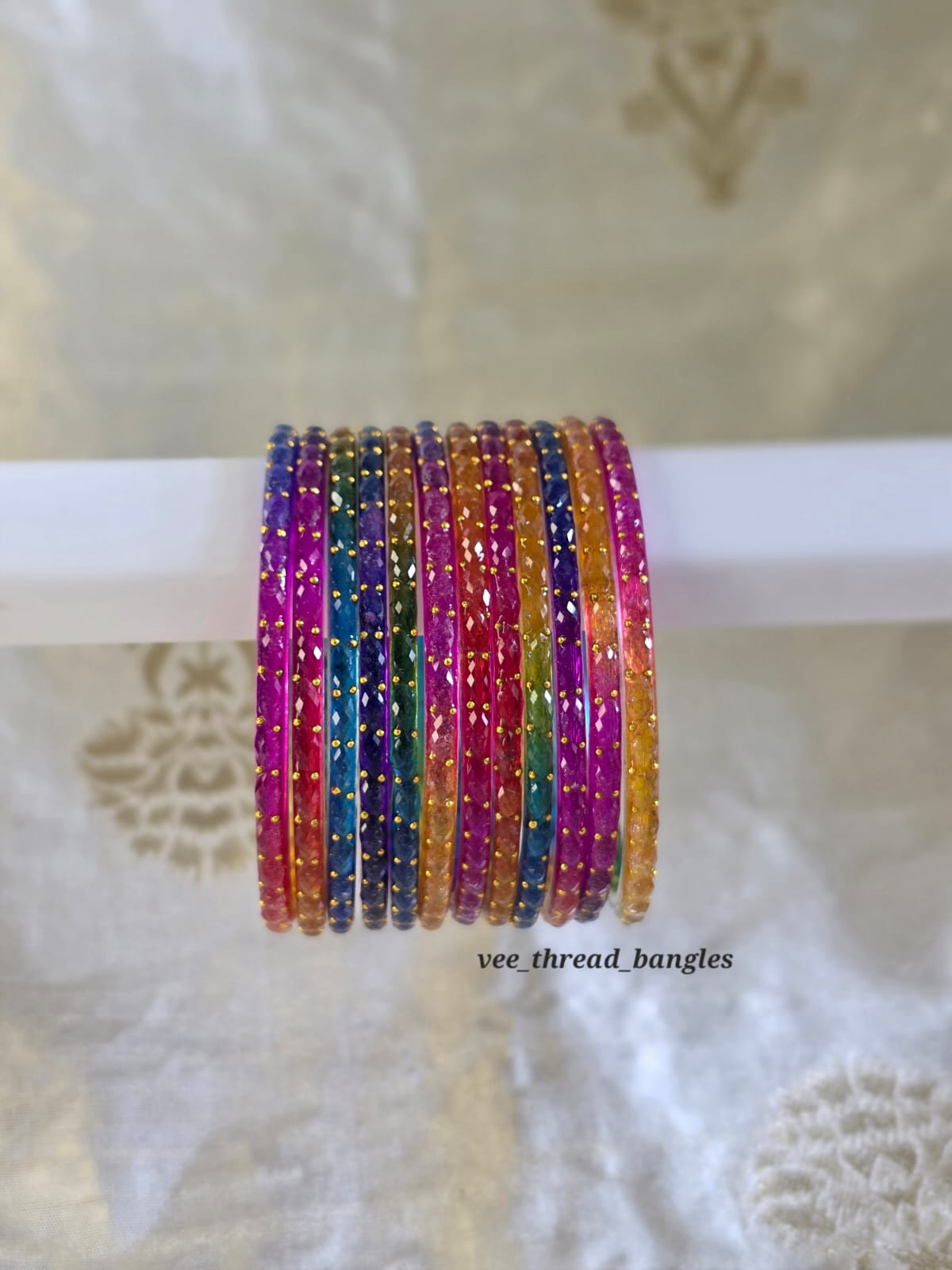 Multi colour glass Bangles (Raindrop Bangles )