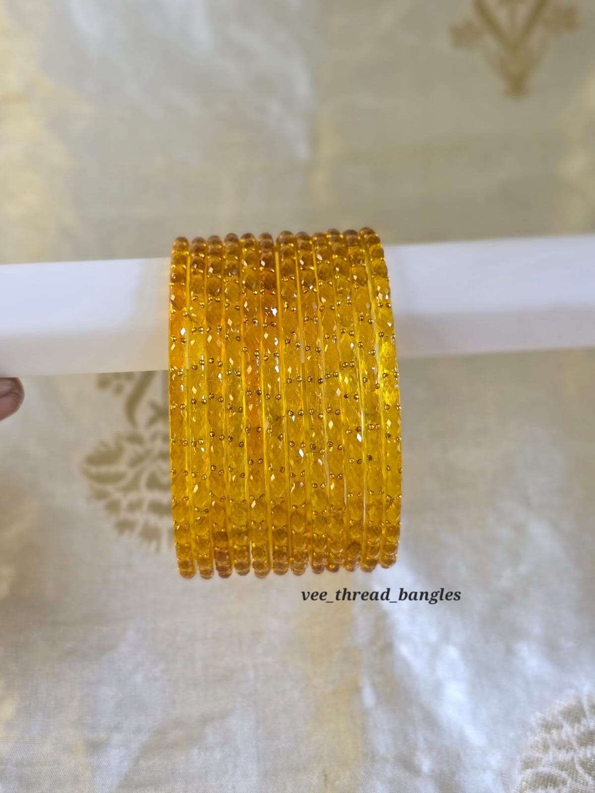 Golden Glass Bangles (Raindrop Bangles )