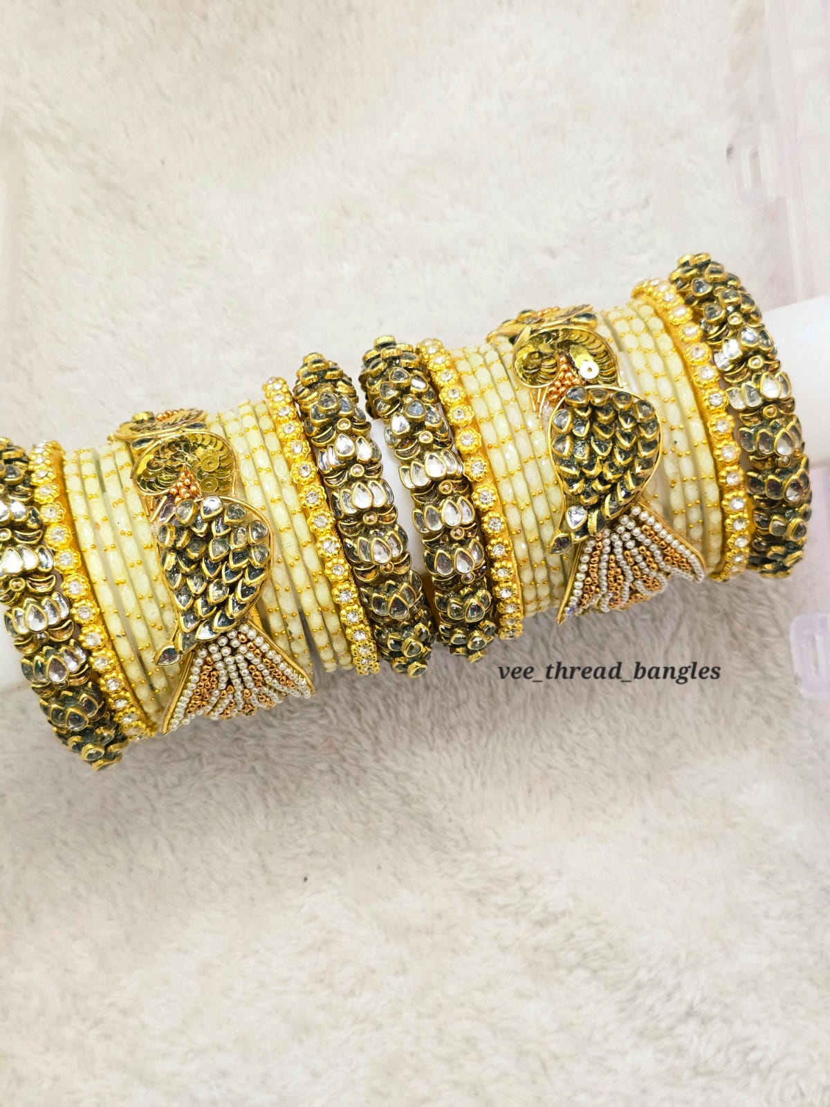 Beautiful Peacock Bridal Bangles (Glass Mixed Bangles)