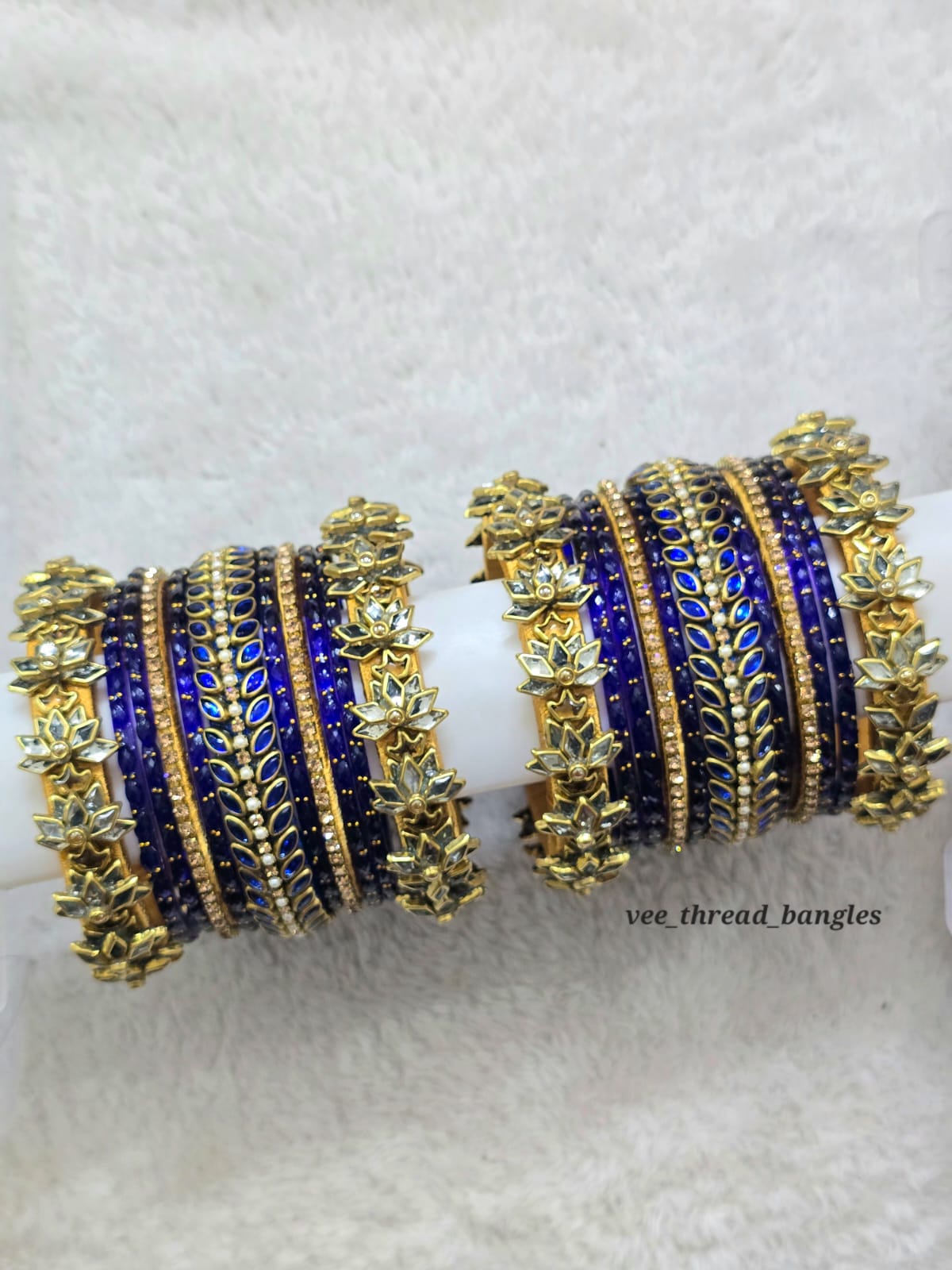 Beautiful Pepsi blue Bangles (Glass Mixed Bangles)