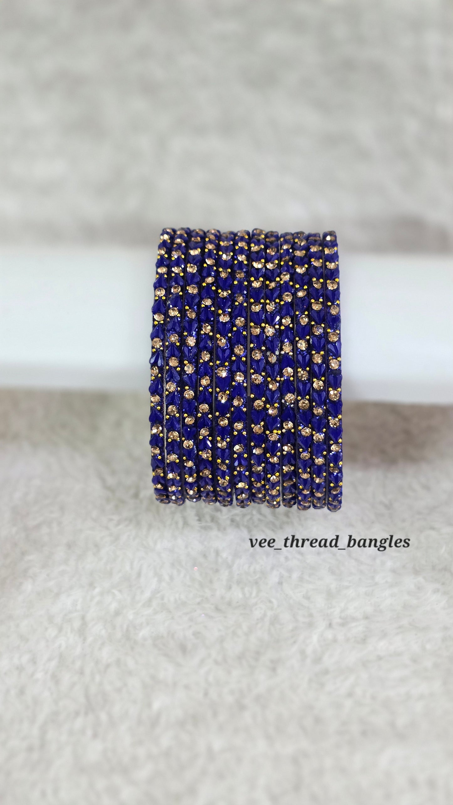 Pepsi blue glass Bangles (Heart bangles)