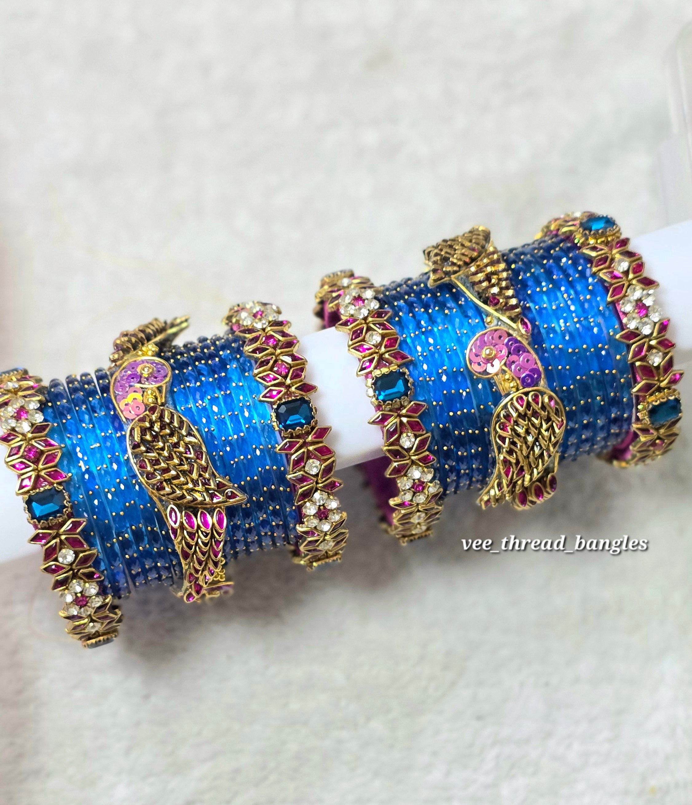Beautiful Parrot Combo Bridal Bangles