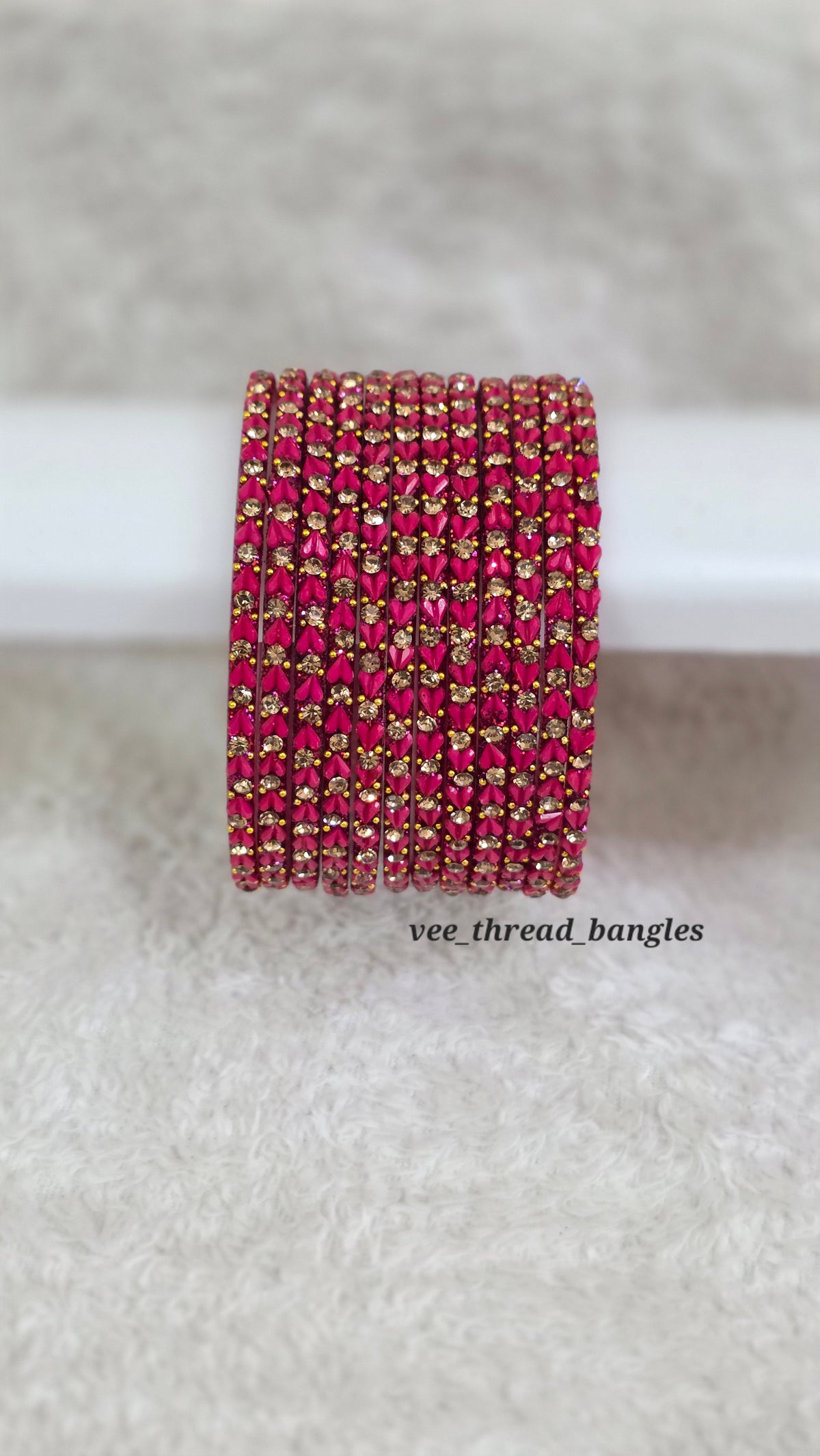 Red Heart Gass Bangles