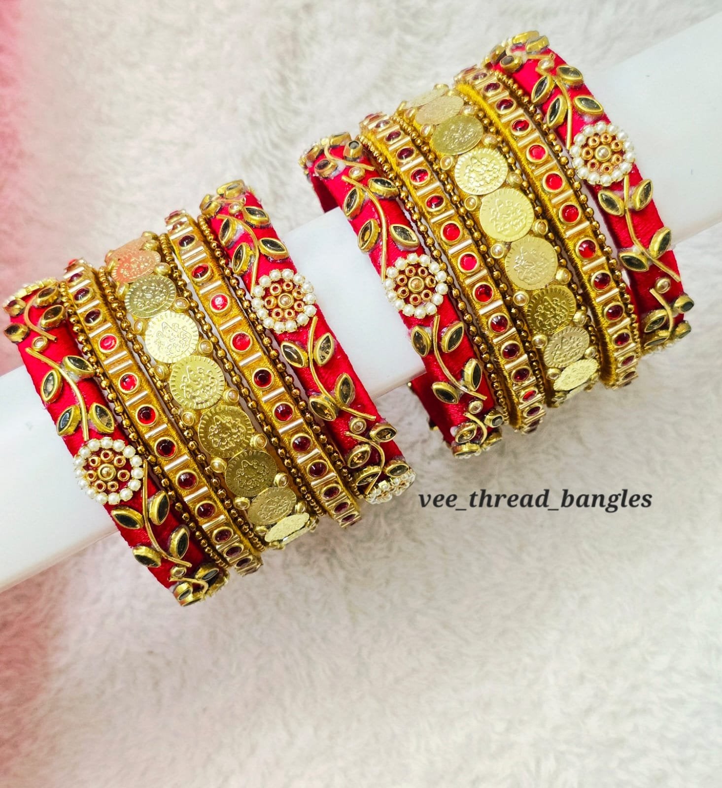Coin with floral red Bridal set
