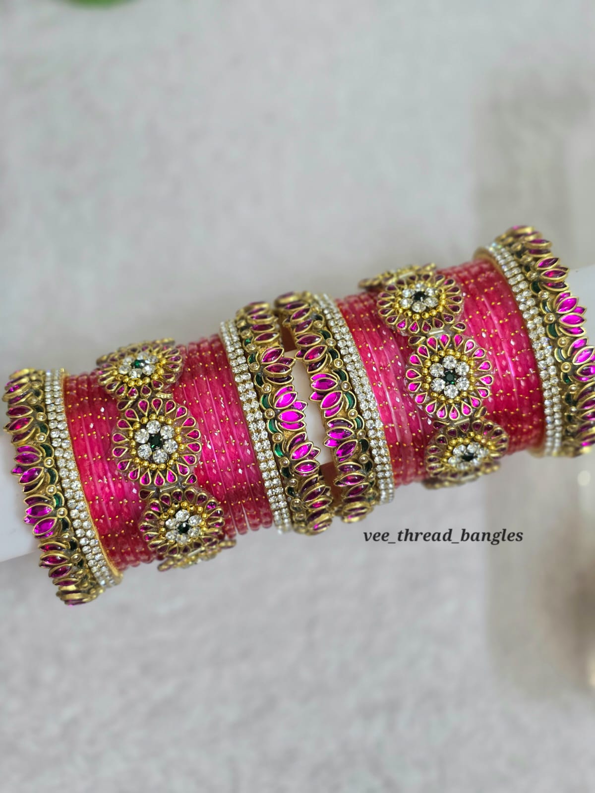 Beautiful Bridal Bangles  (Glass mixed Bangles)