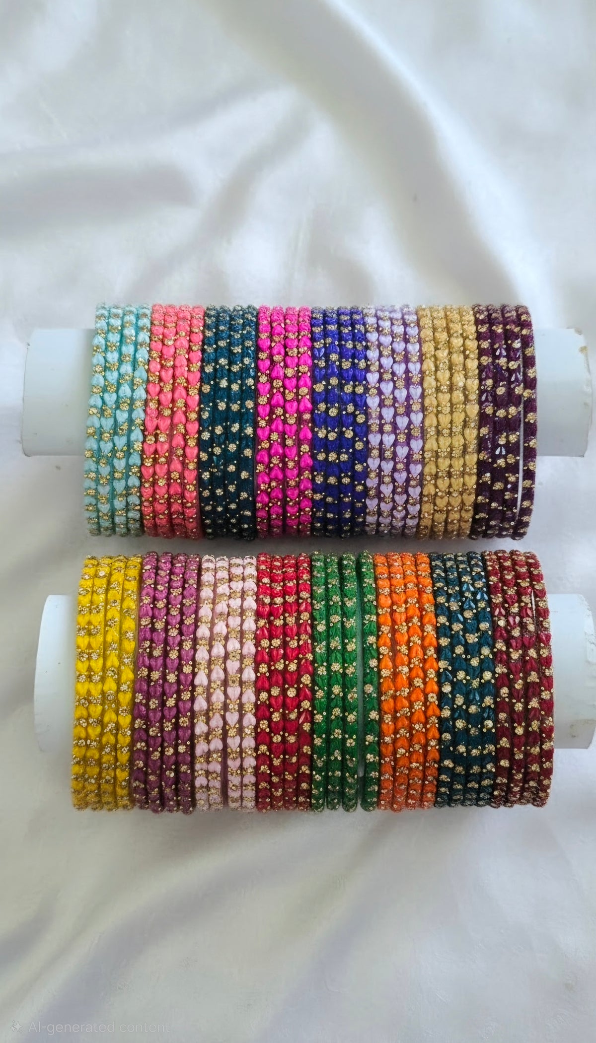 Sweet Heart Bangles Valaikaapu bangles (Dark shade 16 colours mixed)(64 bangles)