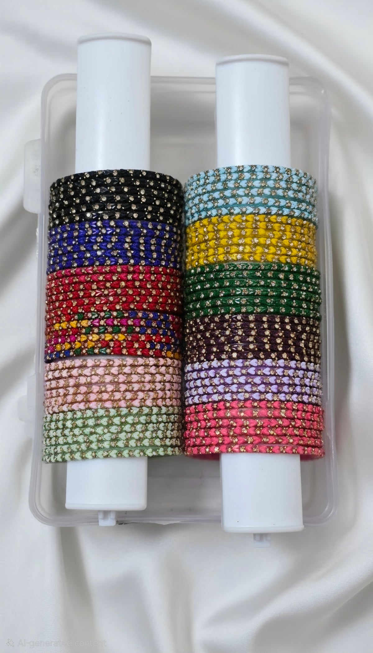 Sweet Heart Bangles Valaikaapu bangles (Dark shade 12 colours mixed)(72 bangles)