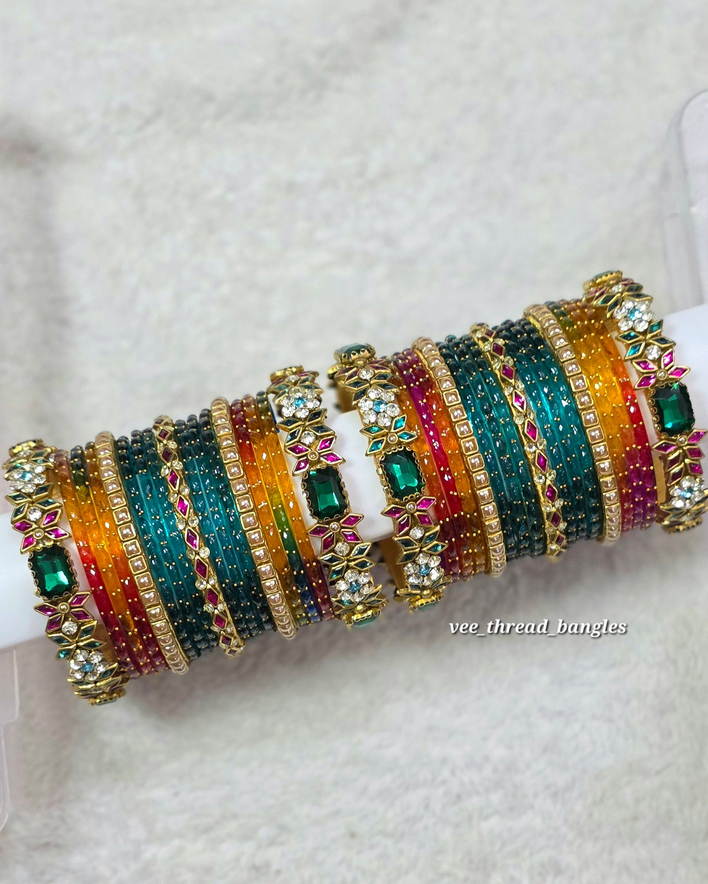 Sparkle and Glow Multi Coloured Bridal set